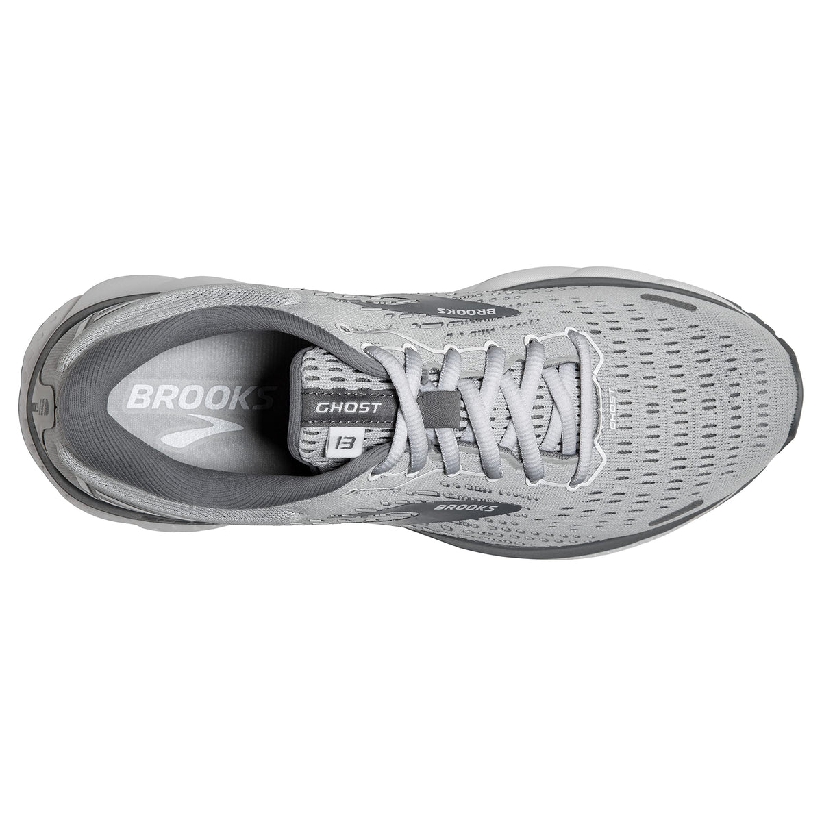 Brooks Women's Ghost 13 Running Shoe - Alloy/Oyster/White - 11.5 Medium