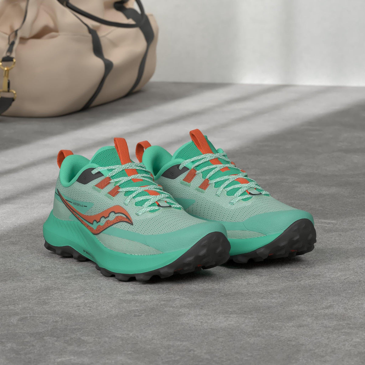 Saucony Women's Peregrine 13 Trail Running Shoe, SPRIG/Canopy, 11.5