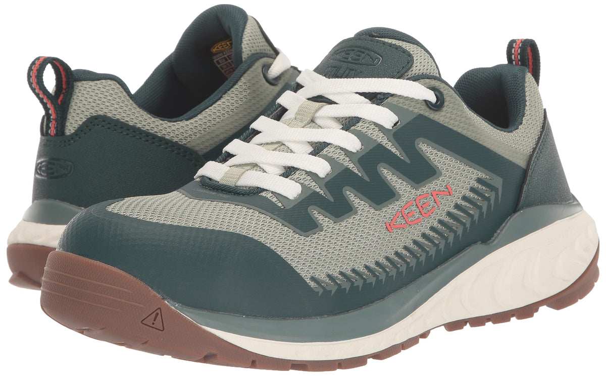 KEEN Utility Women's Arvada Low Height Composite Toe Breathable Industrial Work Sneaker 11 Sea Moss/Desert Sage