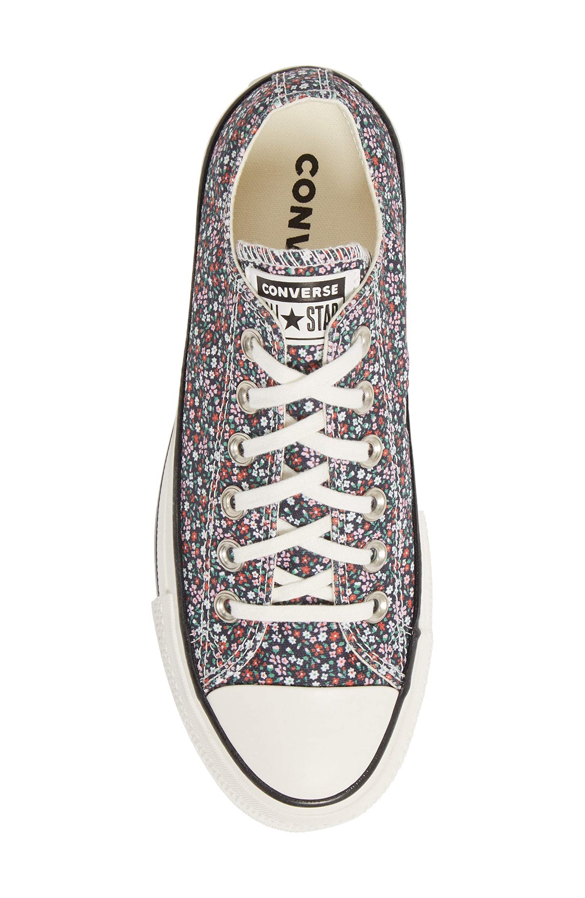 Converse Women's Sneaker 7 AU Black Multi Flowers White