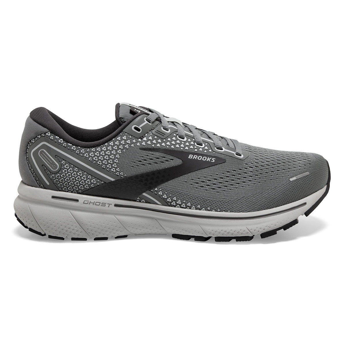 Brooks Men's Ghost 14 Neutral Running Shoe - Grey/Alloy/Oyster - 8.5 Narrow