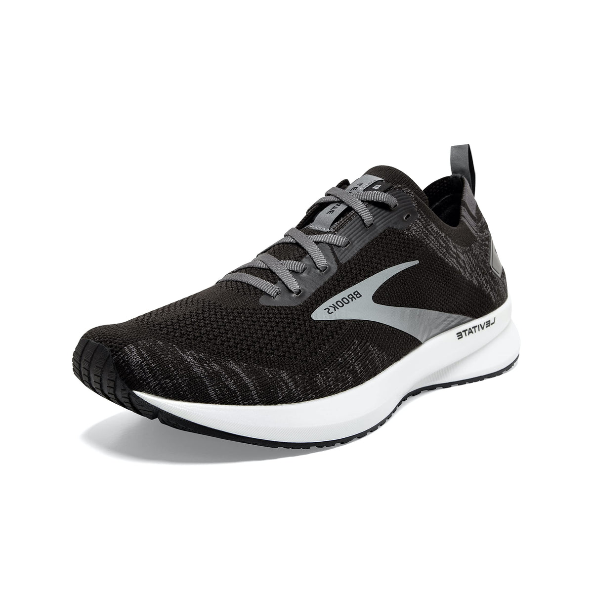 Brooks Men's Levitate 4 Running Shoe - Black/Blackened Pearl/White - 12.5