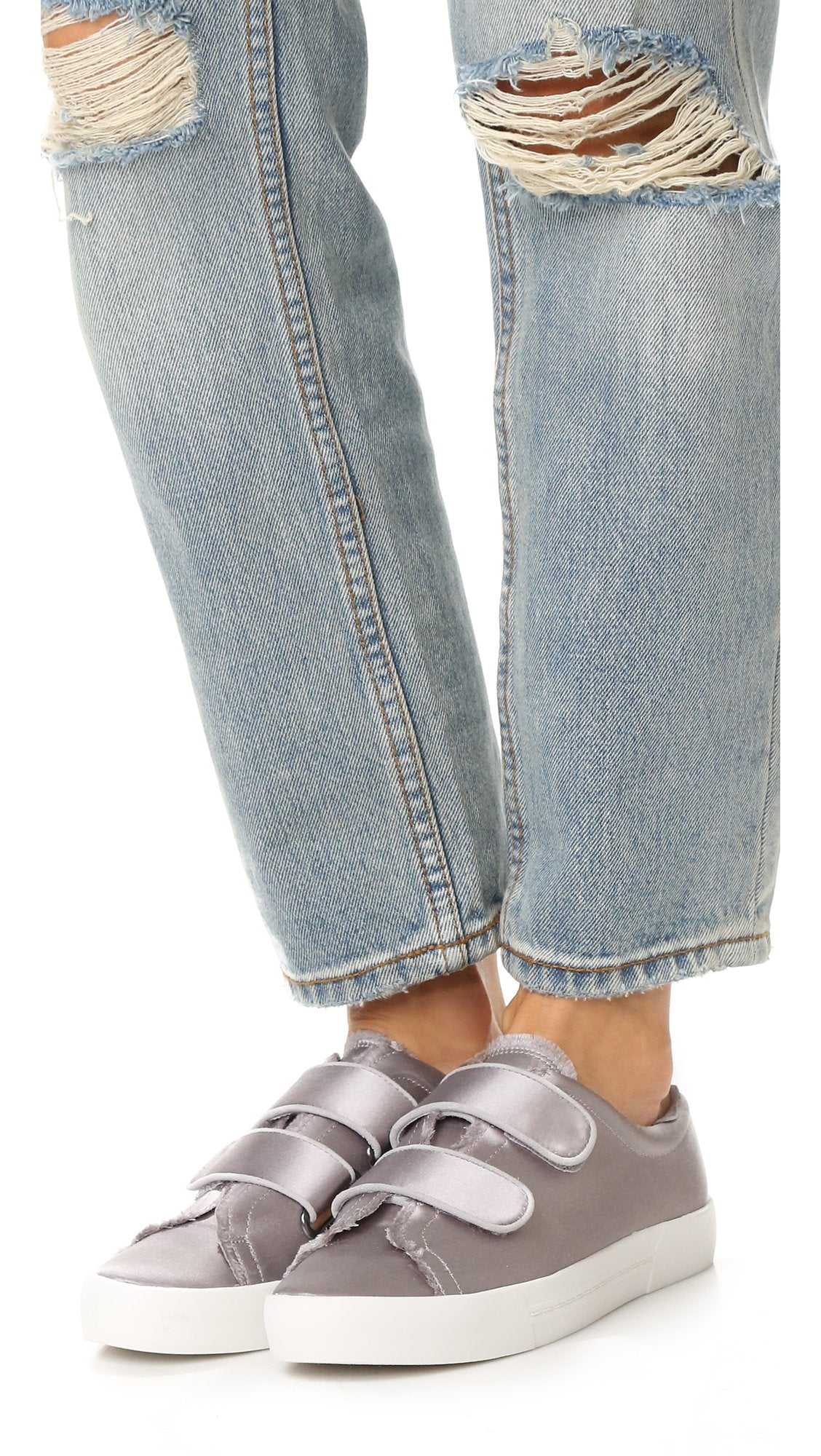 Joie Diata Smoke Frayed Edge Satin 36 (US Women's 6)