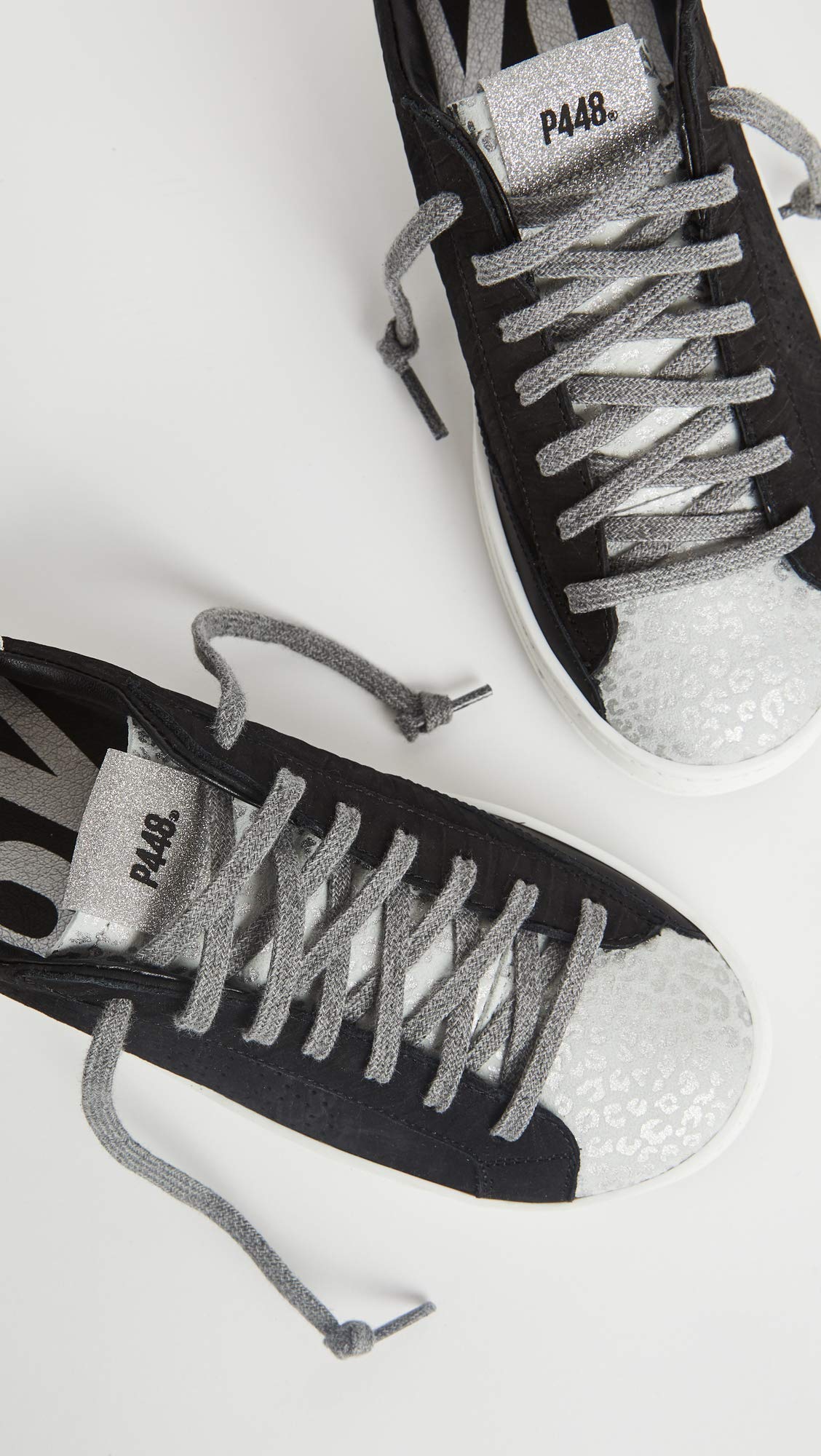 P448 Women's John W Sneakers, Bzeb/Leo, Black, 9 Medium US