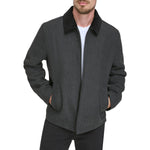 Dockers Men's Wool Blend Zip Up Jacket with Quilted, Charcoal (Without Bib)
