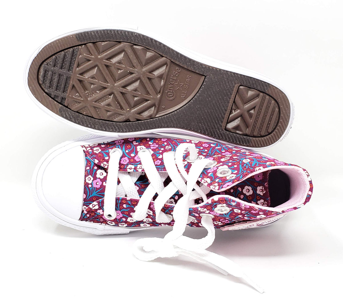 Converse Preschool Chuck Taylor All Star Hi Top Sneaker Rose Maroon/Cherry Blossom, Size 12