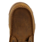 Twisted X Men's 6" Work Boot, Moc Toe Nano Toe with CellStretch, Distressed Saddle, 10 W