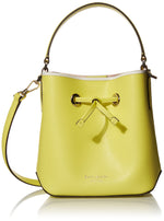 Eva Leather Small Bucket Crossbody Top Handle Shoulder Bag Limelight Yellow