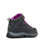 Columbia womens Crestwood Mid Waterproof Boot Hiking Shoe, Graphite/Bright Plum, 10.5 Wide US