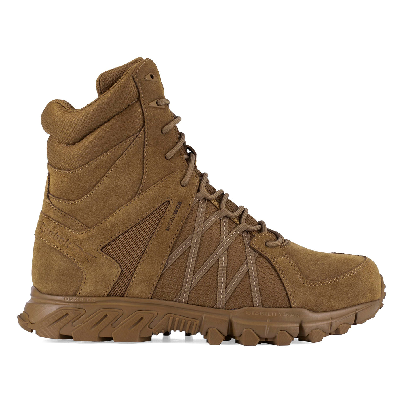Reebok Work Men's RB3462 8" Tactical Boot with Side Zipper Coyote Military, 9