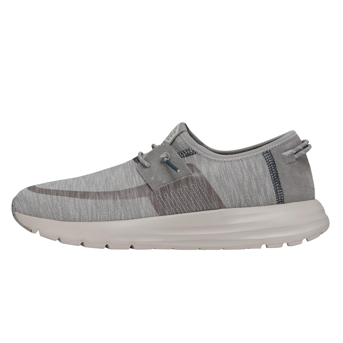 HEYDUDE Women's Mens Sirocco Dual Knit Light Grey