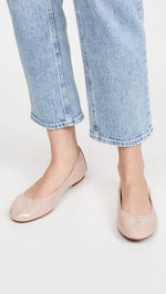 Tory Burch Women's Eddie Ballet Flats, Goan Sand, Pink, Tan, 9.5 Medium US