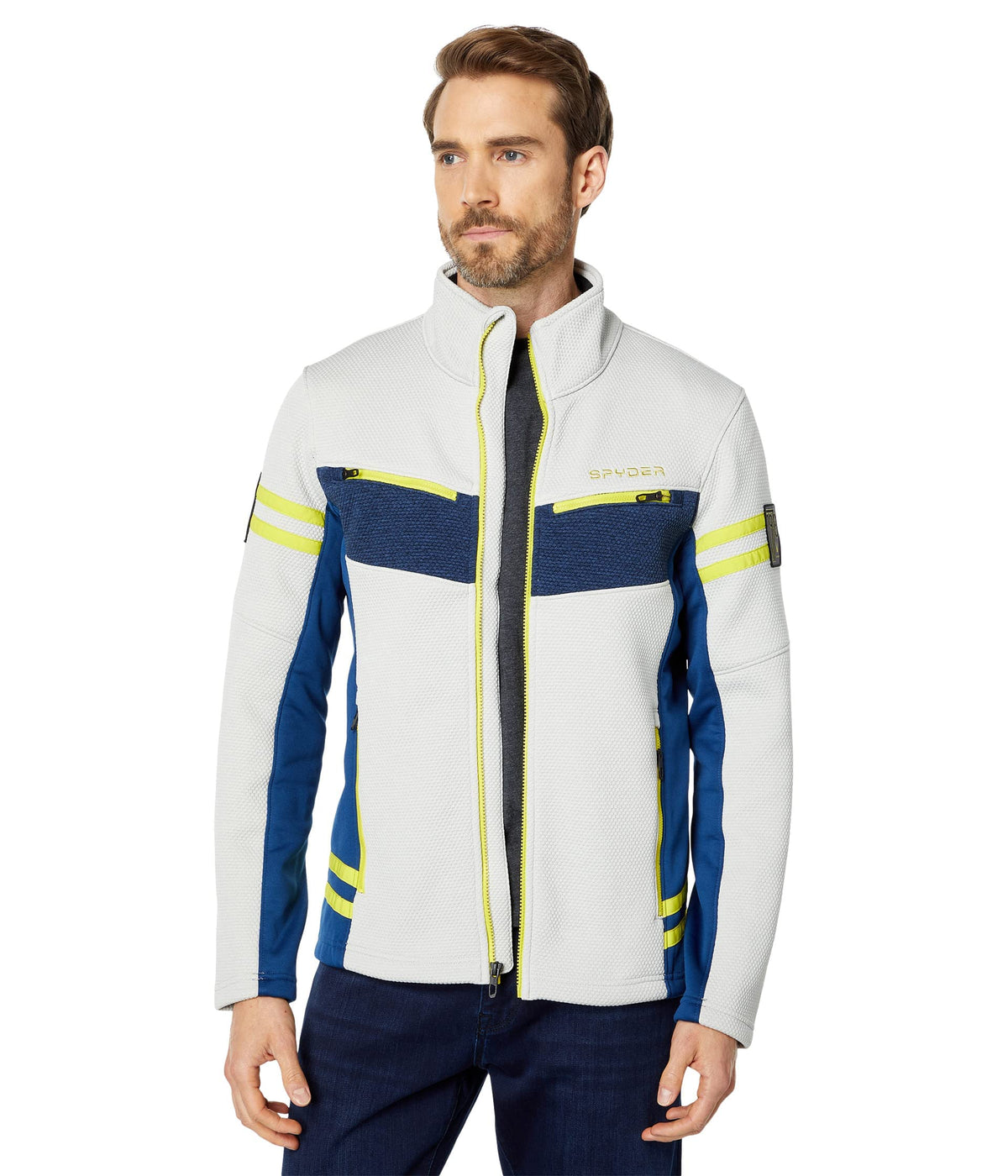 Spyder Wengen Encore Full Zip Fleece Jacket Glacier, Medium