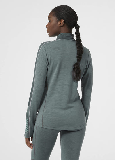 Helly-Hansen Womens LIFA Merino Lightweight 1/2 Zip Base Layer Shirt, 591 Trooper, Large