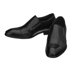 CALTO Men's Invisible Height Increasing Elevator Shoes - Black Leather Slip-on Formal Dress Loafers- 2.4 Inches Taller - Y6115 - Size 9 D(M) US