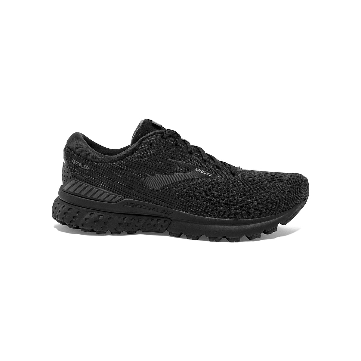Brooks Mens Adrenaline GTS 19 Running Shoe - Black/Ebony - 2E - 10.0