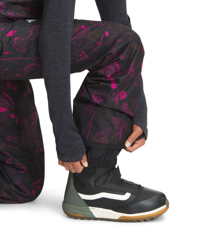 THE NORTH FACE Freedom Insulated Bib Pant - Women's Roxbury Pink Halftone Floral Print, XL/Reg