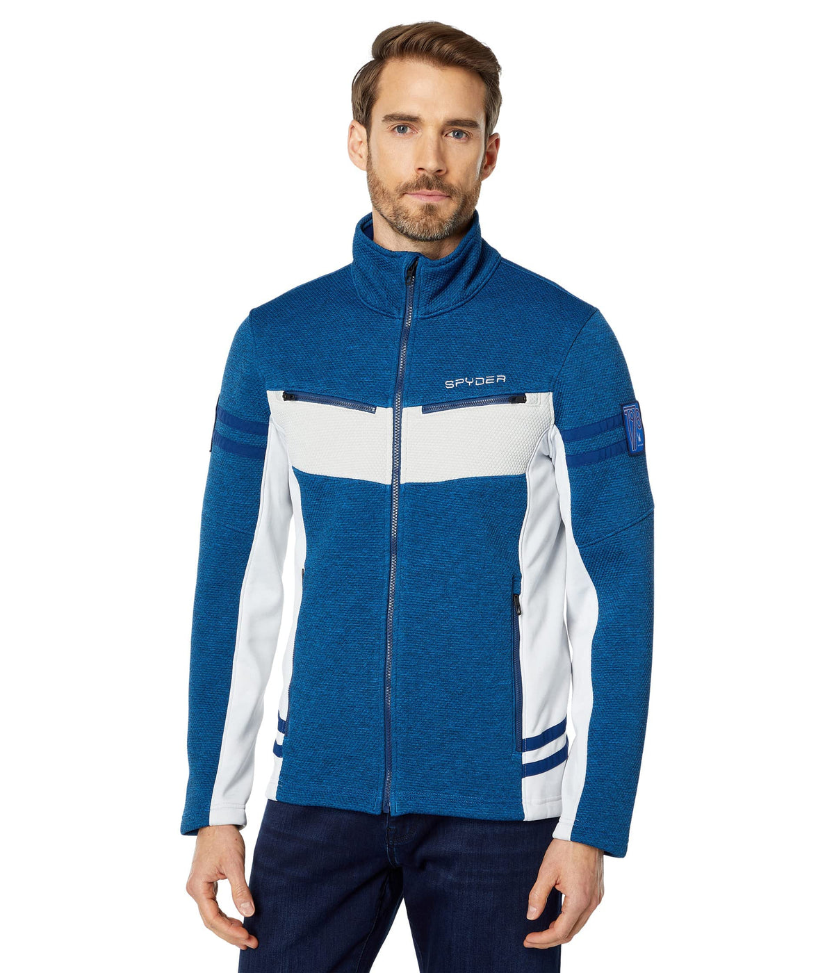 Spyder Wengen Encore Full Zip Fleece Jacket Old Glory XL