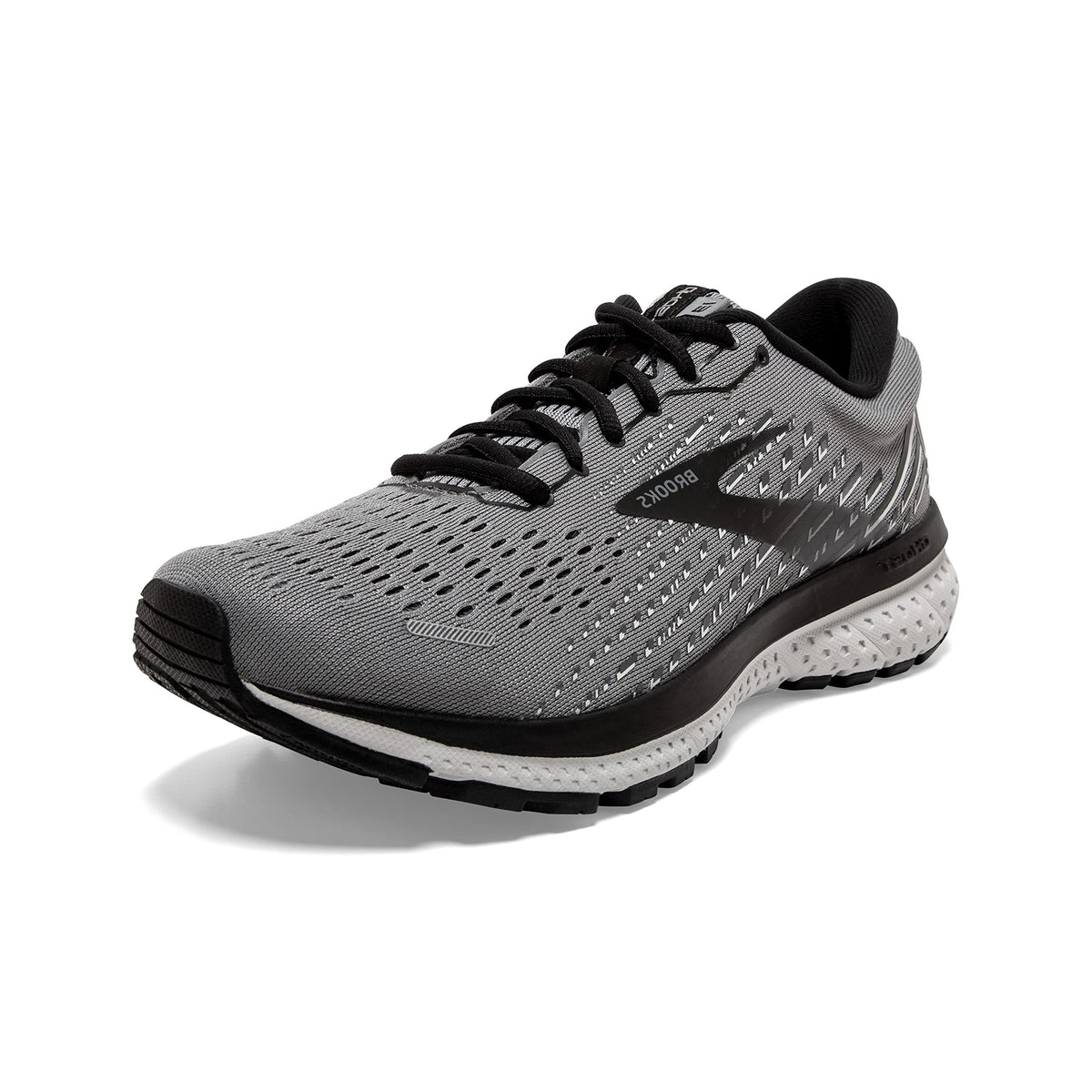Brooks Men's Ghost 13 Running Shoe - Primer Grey/Pearl/Black - 11 Wide