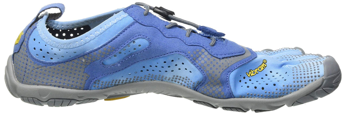 Vibram Girl's V-Run Sneaker, Blue/Blue, 4 us
