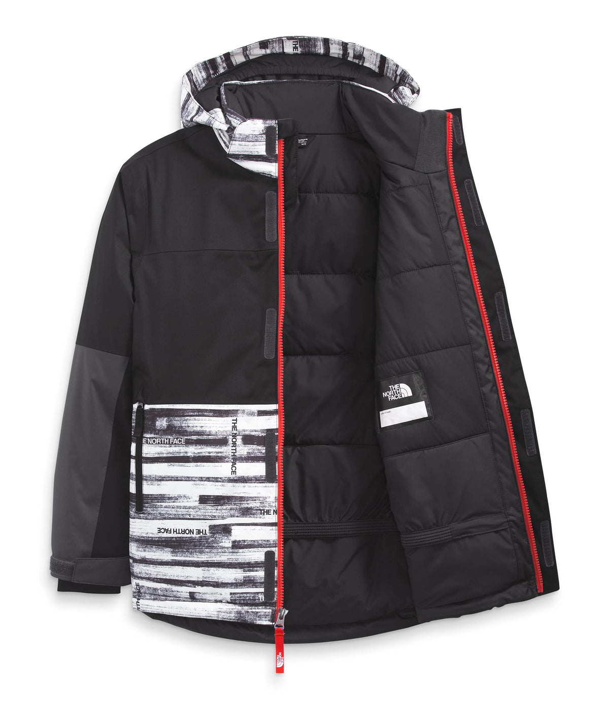 THE NORTH FACE Boys' Freedom Extreme Insulated Jacket, TNF Black TNF Brushstroke Print, X-Large