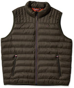 Tommy Hilfiger Men's Lightweight Down Quilted Puffer Vest, Olive, X-Large