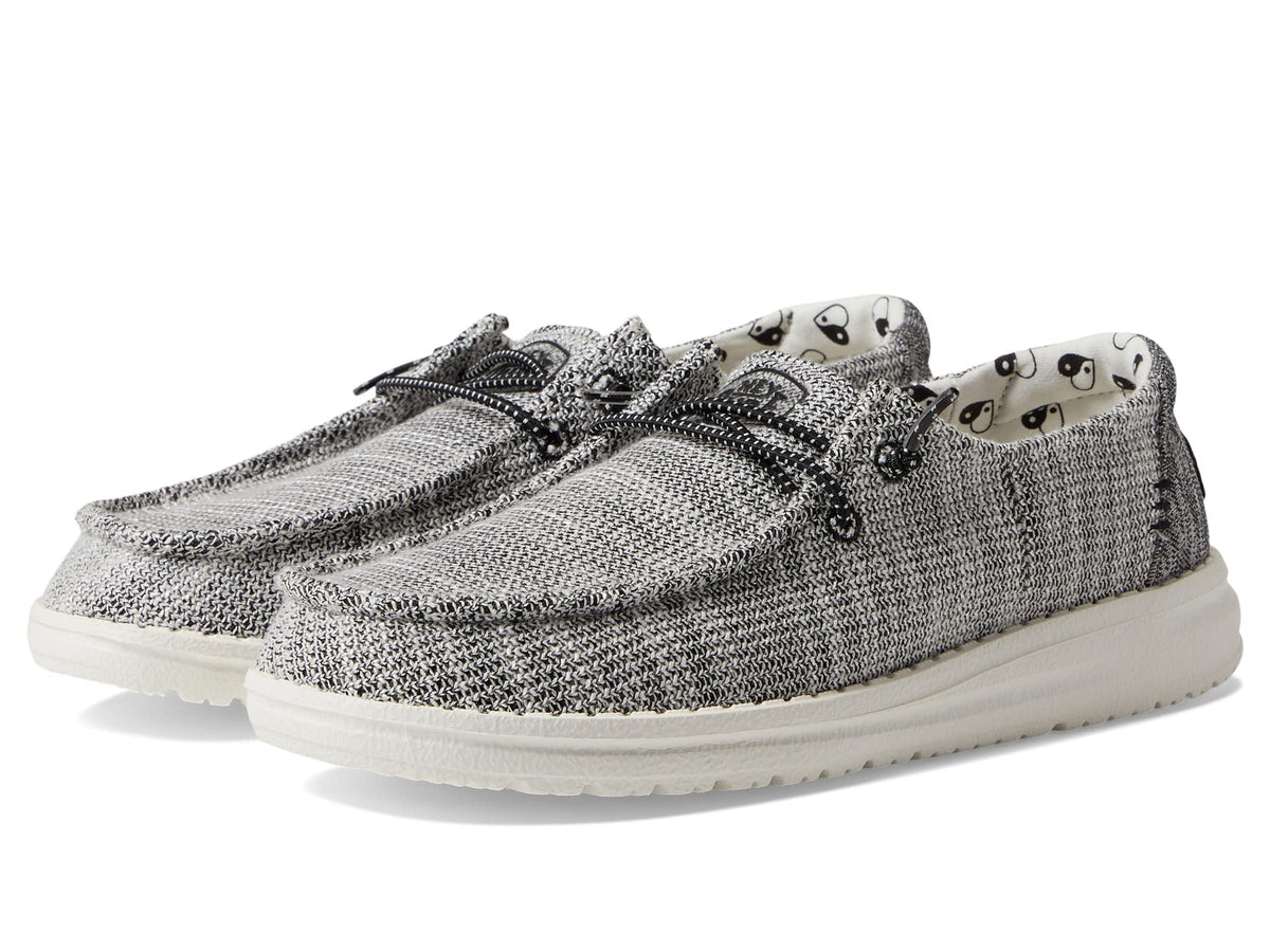 Hey Dude Wendy Stretch Loafers for Little and Big Kids with Low-Top Silhouette and Lace-Up Closure Yin Yang 2 Little Kid M