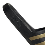 adidas Unisex Flip Flop Slide Sandal, Core Black/Gold Metallic/Core Black, 9 US Men