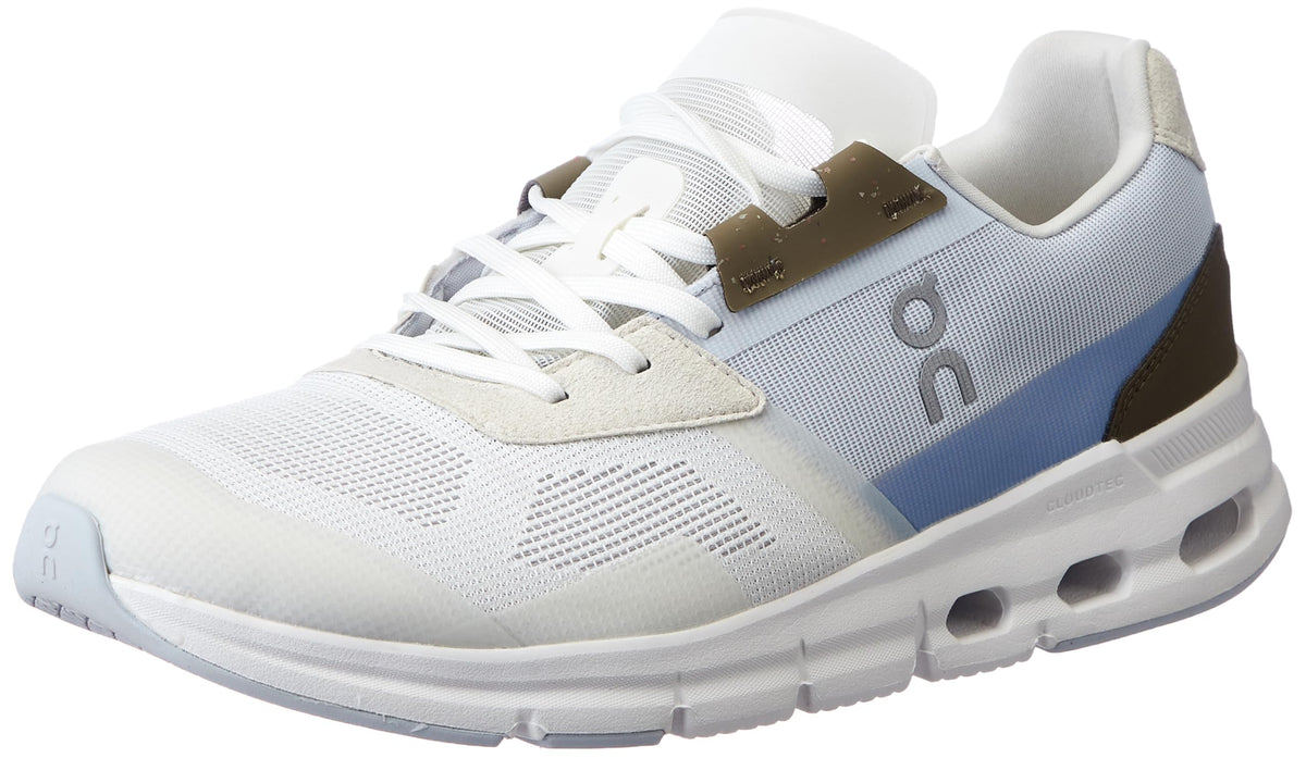 On Women's Cloudrift Sneakers, Ivory | Heather, White, Blue, 11 Medium US