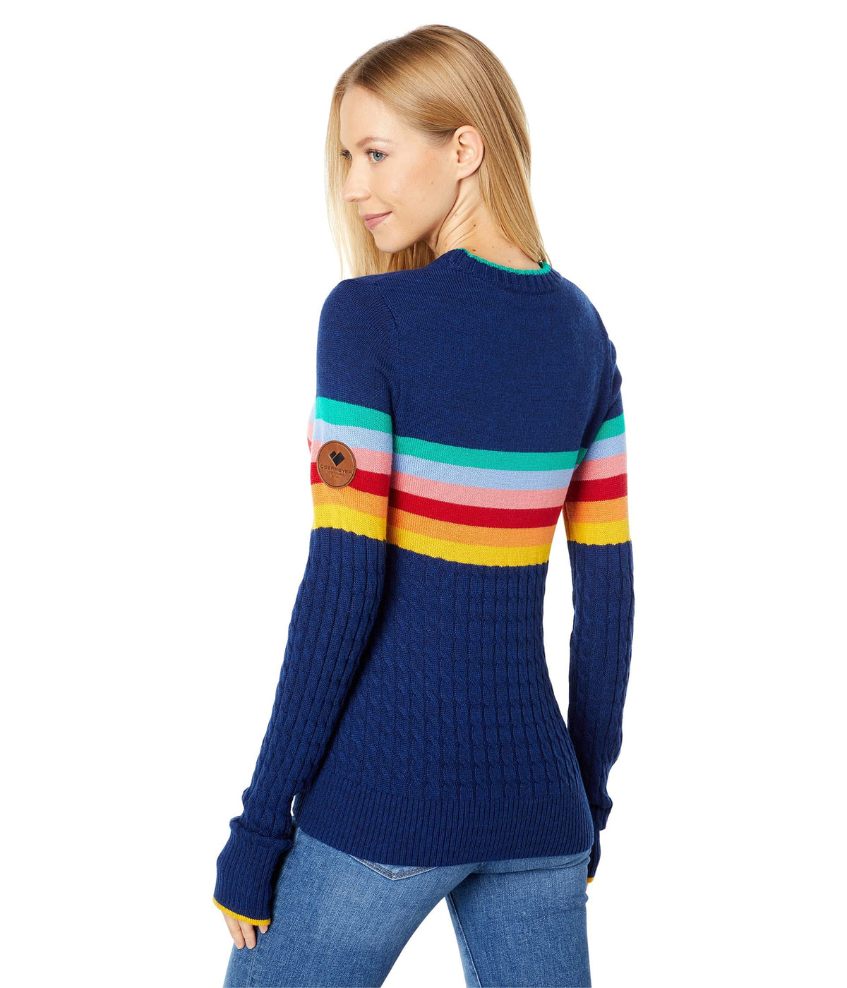 Obermeyer Donna Crew Neck Sweater Small Navy