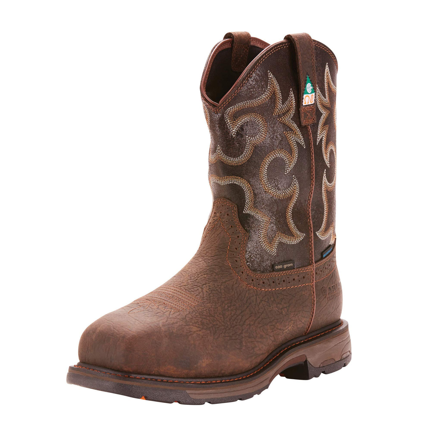 Ariat Work Men's WORKHOG CSA H2O 600G Composite Toe Boot, bruin brown, 11.5 D US