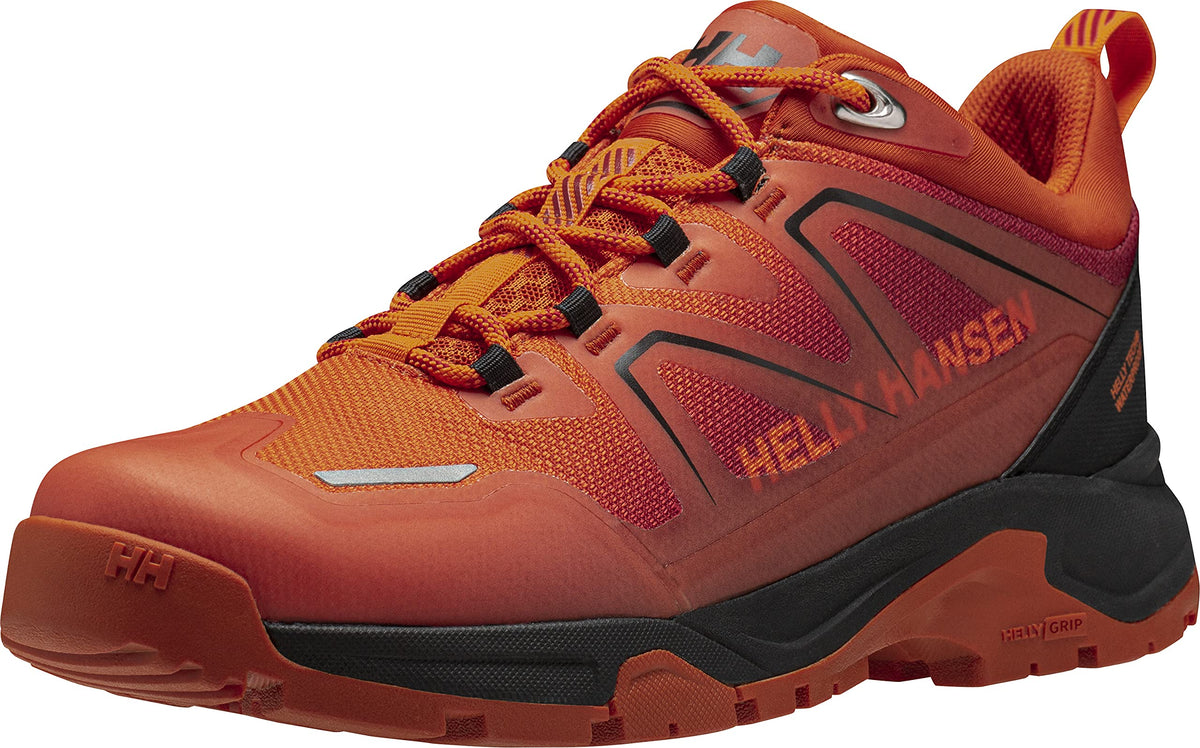 Helly-Hansen Men's Cascade Low HT Waterproof Breathable Lightweight Hiking Sneaker, 226 Bright Orange/Black, 10.5