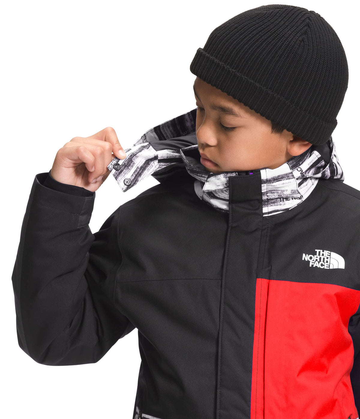 THE NORTH FACE Boys' Freedom Extreme Insulated Jacket, TNF Black TNF Brushstroke Print, X-Large