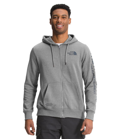 THE NORTH FACE Men's Brand Proud Full Zip Hoodie, TNF Medium Grey Heather, Medium