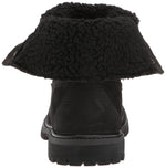 Timberland Women's Authentics Teddy Fleece Waterproof Fold-Down Nubuck Boot 10 Black