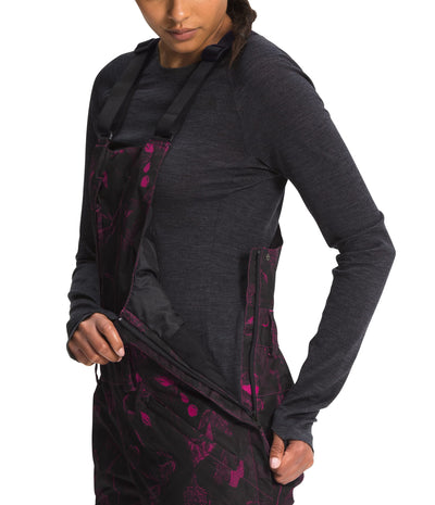 THE NORTH FACE Freedom Bib Pant - Women's Roxbury Pink Halftone Floral Print, XL/Reg