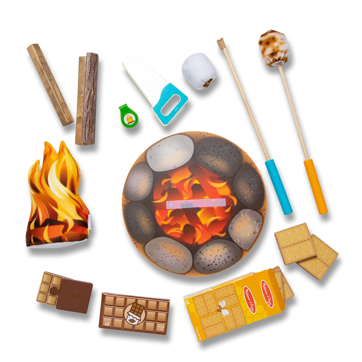 Melissa & Doug Let's Explore Campfire S'Mores Play Set Play Campfire Sets For Kids Ages 3+