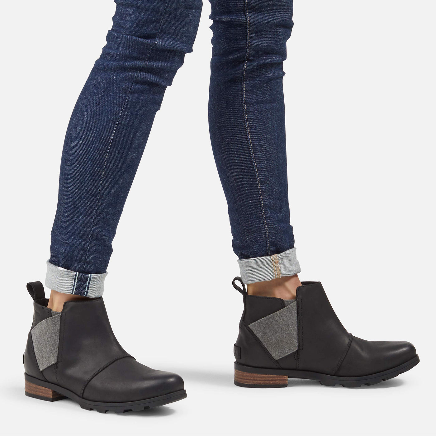Sorel Women's Emelie Chelsea Bootie - Light and Heavy Rain - Waterproof - Black - Size 9.5