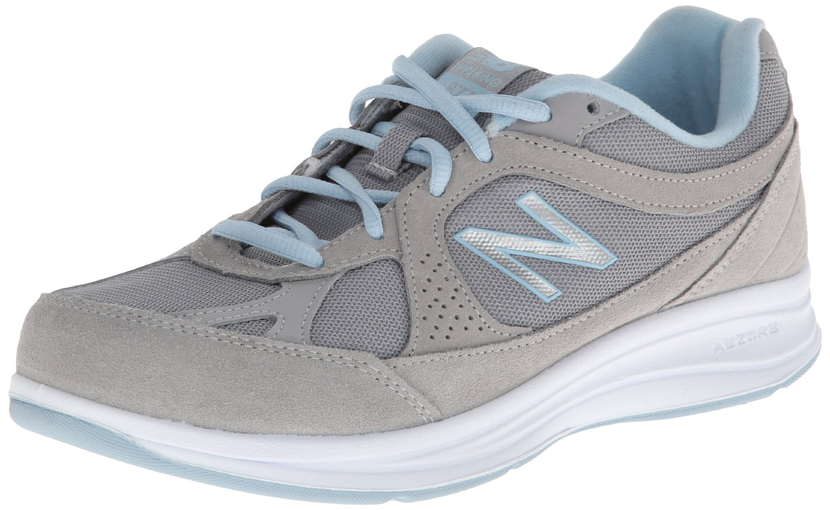 New Balance Women's 877 V1 Walking Shoe , Silver, 8.5 Narrow