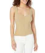 Free People Boss Babe Tank Top for Women – Cobra Print – Ribbed Knit Fabric – Rounded Hemline Cobra SM (Women's 4-6) One Size