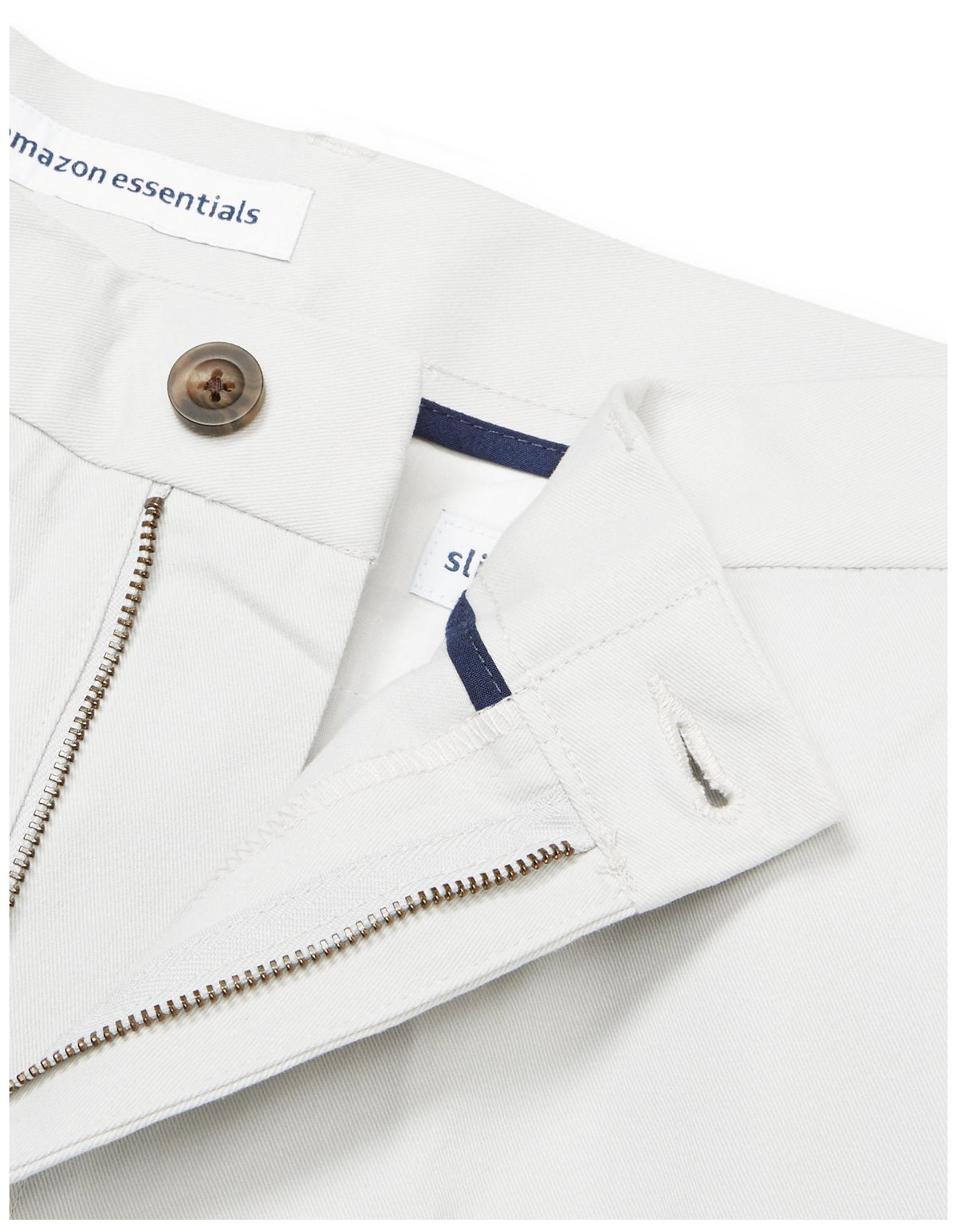 Amazon Essentials Men's Slim-Fit Wrinkle-Resistant Flat-Front Chino Pant, Light Grey, 33W x 29L