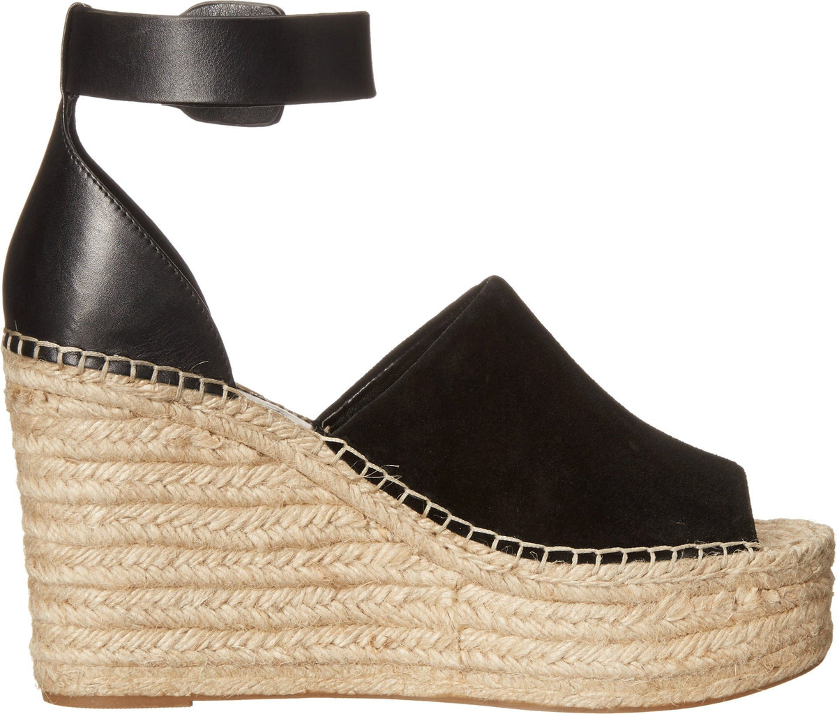Marc Fisher LTD Adalyn Espadrille Wedge Black Suede 10