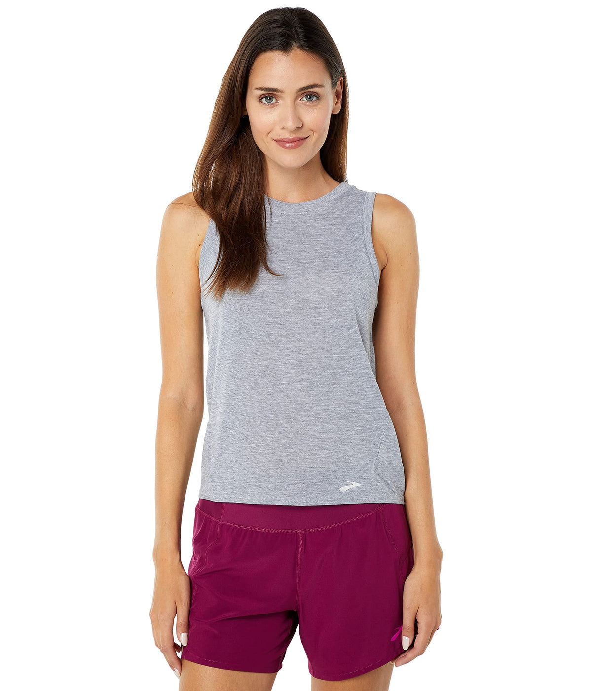 Brooks Womens Distance Tank Heather Ash XS (Women's 0-2) One Size