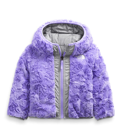 THE NORTH FACE Baby Reversible Mossbud Swirl Full Zip Hooded Jacket, Meld Grey, 12-18 Months