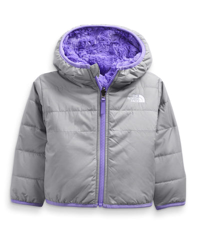 THE NORTH FACE Baby Reversible Mossbud Swirl Full Zip Hooded Jacket, Meld Grey, 12-18 Months