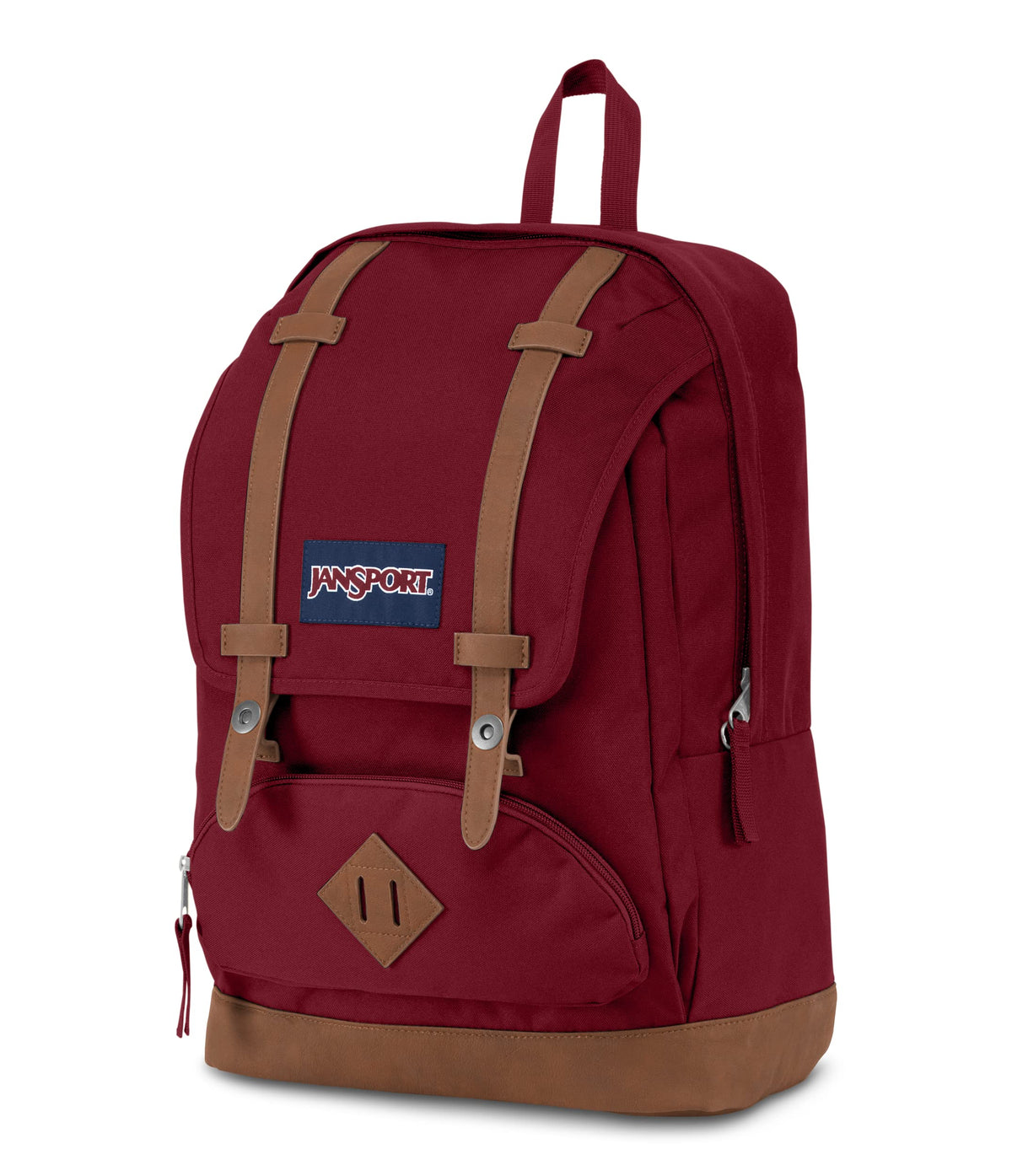 JanSport Cortlandt Laptop Backpack, Russet Red, 15” Laptop Sleeve-Synthetic Leather Shoulder Computer Bag with Large Compartment, Padded Straps- Rucksack for Men, Women