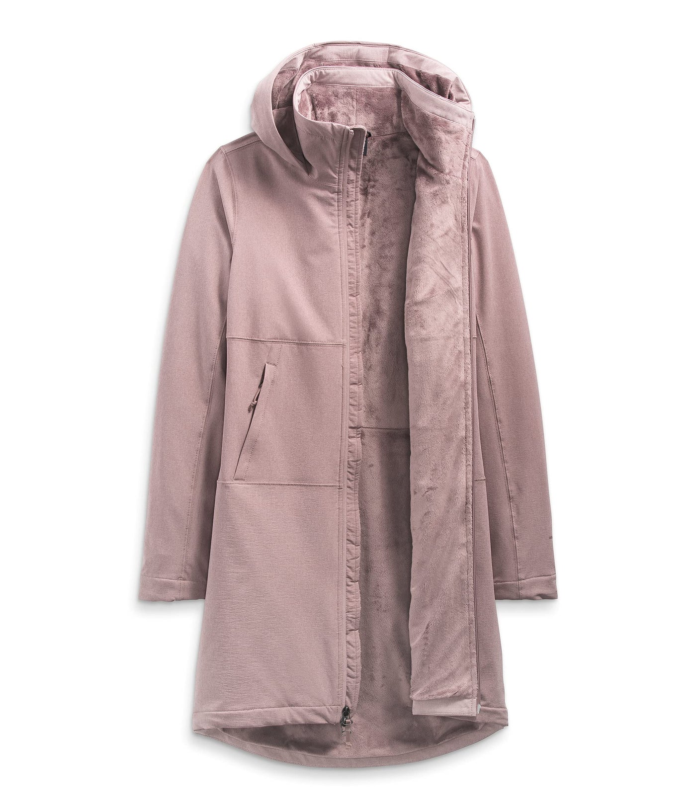 THE NORTH FACE Women's Shelbe Raschel Parka Length With Hood, Twilight Mauve Heather, Large