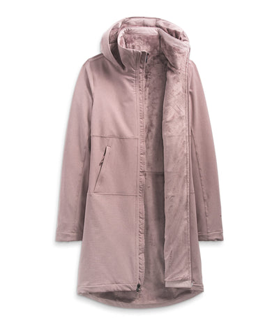 THE NORTH FACE Women's Shelbe Raschel Parka Length With Hood, Twilight Mauve Heather, Large