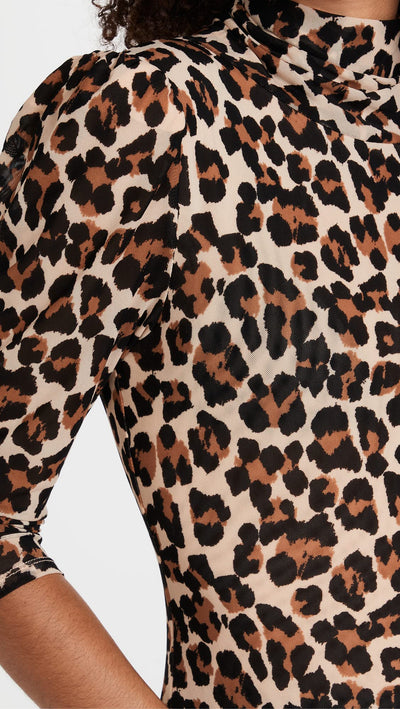 Free People Women's Gather Tee, Leopard Combo, Brown, Print, XS