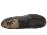 SAS Bounce Comfort Moc Lace-Up Shoes for Women – Leather Upper – Textile Lining – Foot-Shape® Last Construction Raven 7 WW - Double Wide (D)